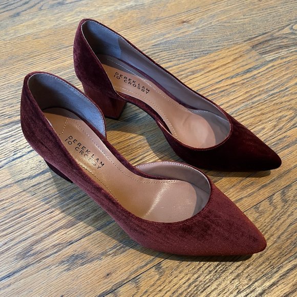 Derek Lam 10 Crosby Willa Velvet Dress Pump Block Heels - Color Rust - Size 6.5 - Picture 1 of 4